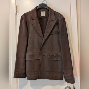 Billy Reid Leather Blazer Jacket